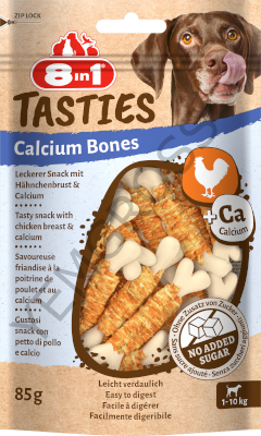8IN1 TASTIES CALCIUM BONES 85G