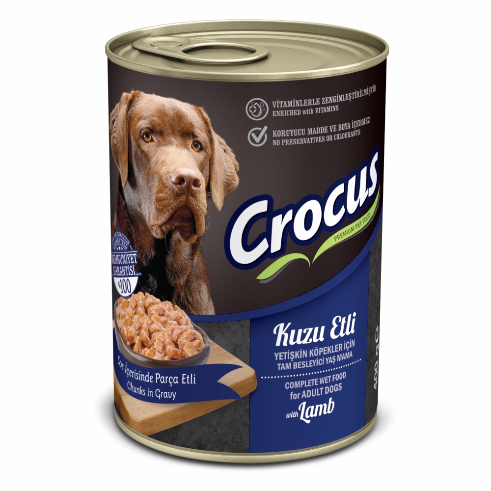 Crocus Yetişkin Köpek Kuzu Etli Yaş Mama 400g Crocus Yetişkin Köpek Kuzu Etli Yaş Mama 400g