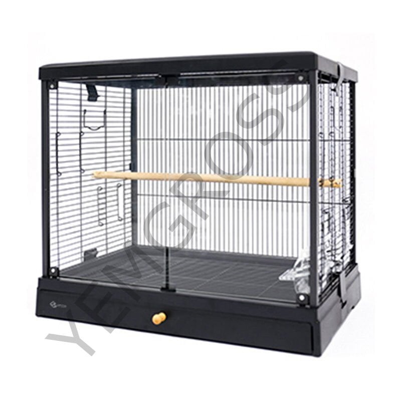 Dayang Üstten Açılır Cam Kafes 62*42*55cm Siyah