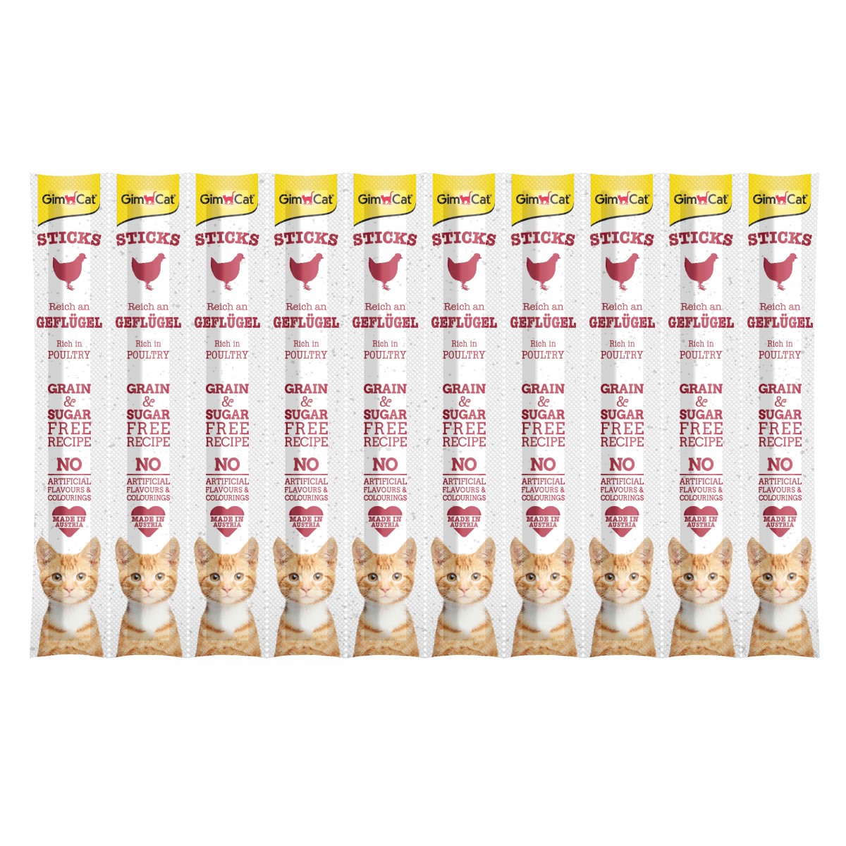 GimCat Sticks Kümes Hayvanı etli Ödül Çubukları 50 gr - 10lu GimCat Sticks Kümes Hayvanı etli Ödül Çubukları 50 gr - 10lu