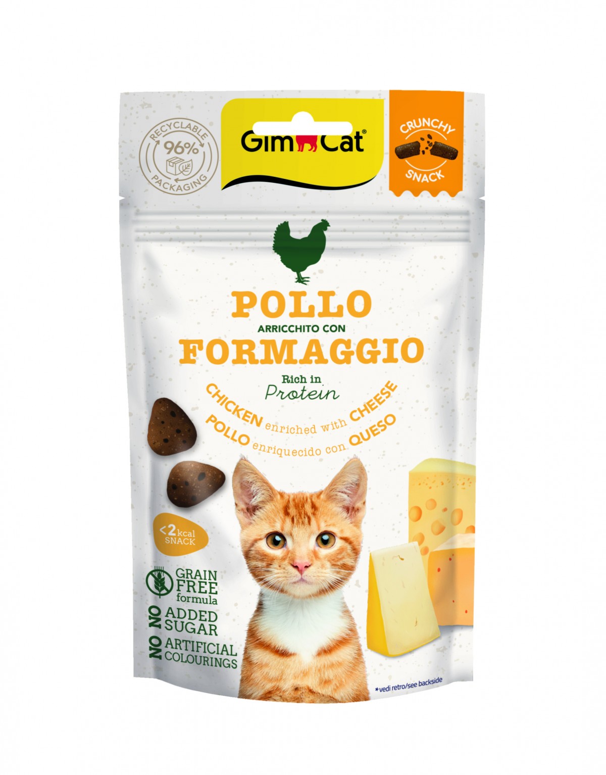 Gimcat Crunchy Snacks Tavuklu & Peynirli Tahılsız Kedi Ödülü 50 gr Gimcat Crunchy Snacks Tavuklu & Peynirli Tahılsız Kedi Ödülü 50 gr