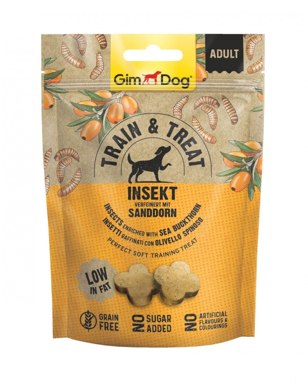 Gimdog Train&Trait Böcek ve Yer İğdesi Köpek Ödülü 125gr