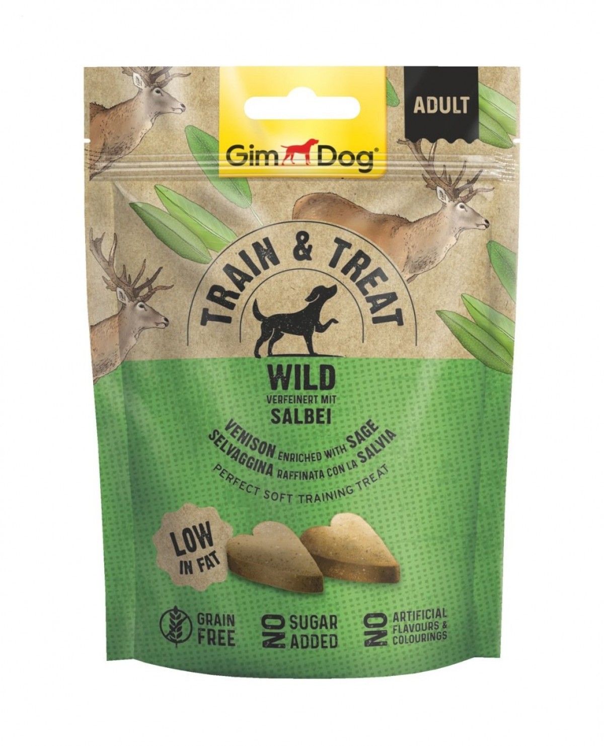 Gimdog Train&Trait Geyik Eti ve Adaçayı Köpek Ödülü 125gr