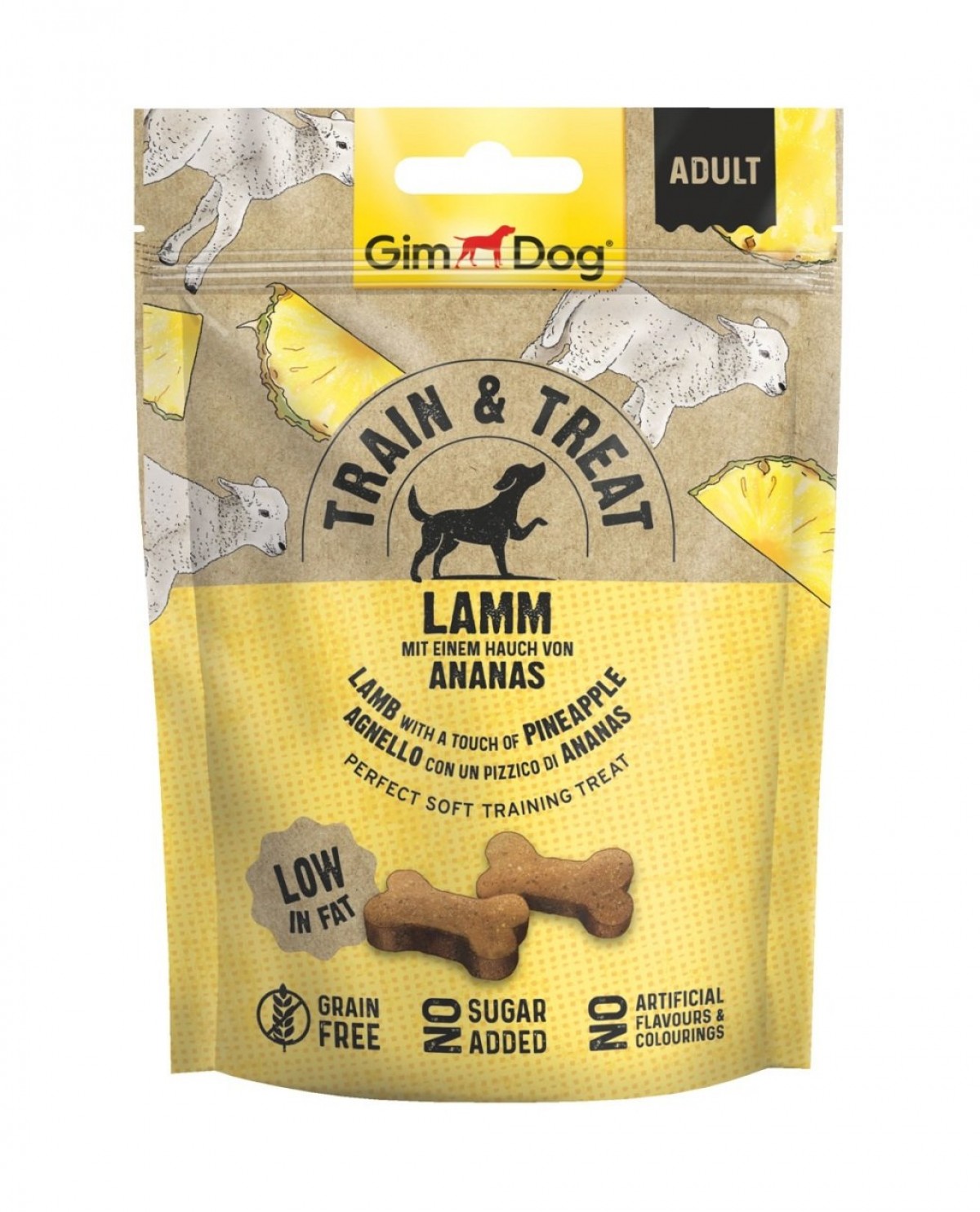 Gimdog Train&Trait Kuzu ve Ananas Köpek Ödülü 125gr