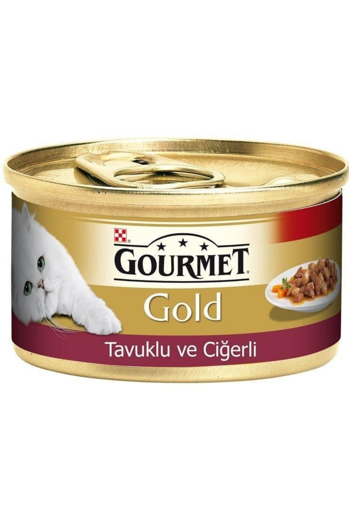 Gourmet Gold Tavuklu Ciğerlı Konserve Kedi Maması-85Gr