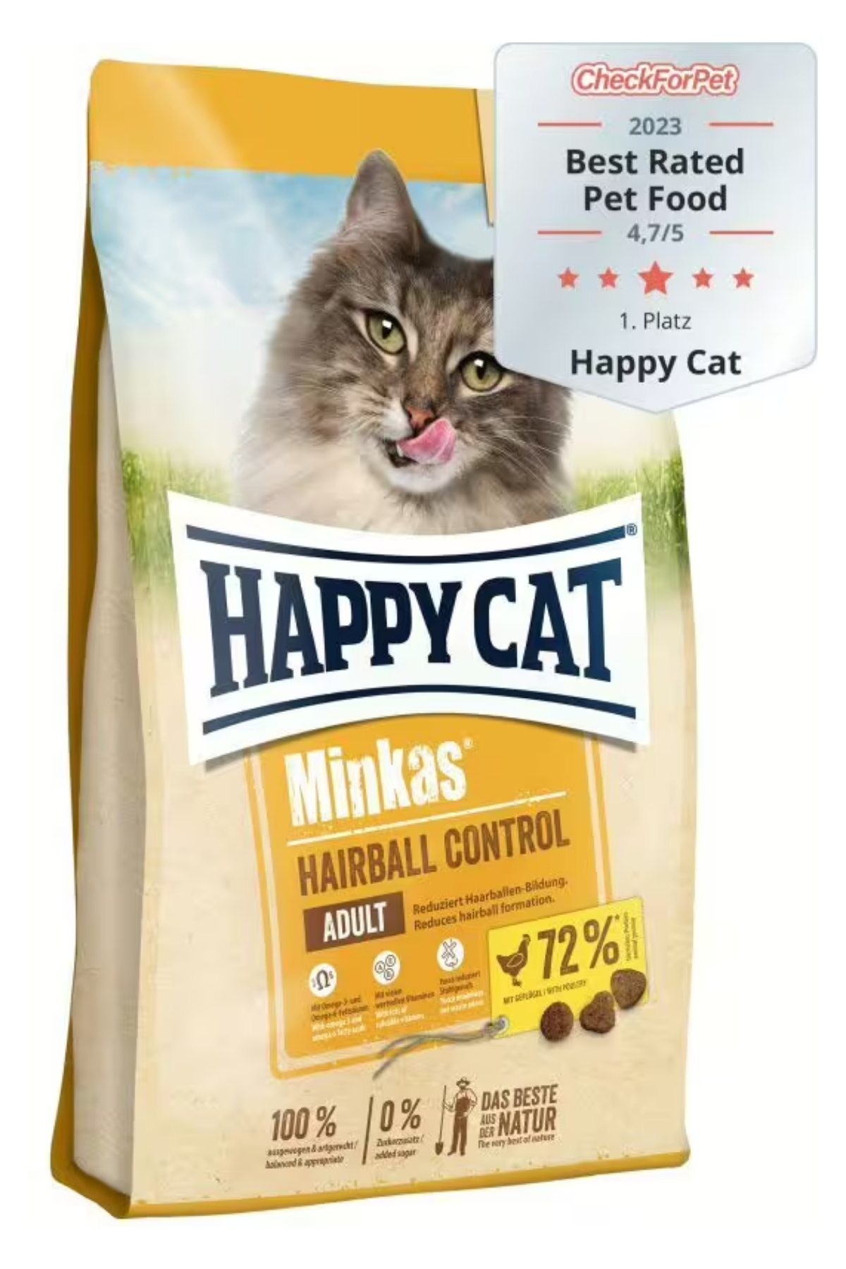 Happy Cat Minkas Hairball Tavuklu Kedi Maması 1,5 Kg