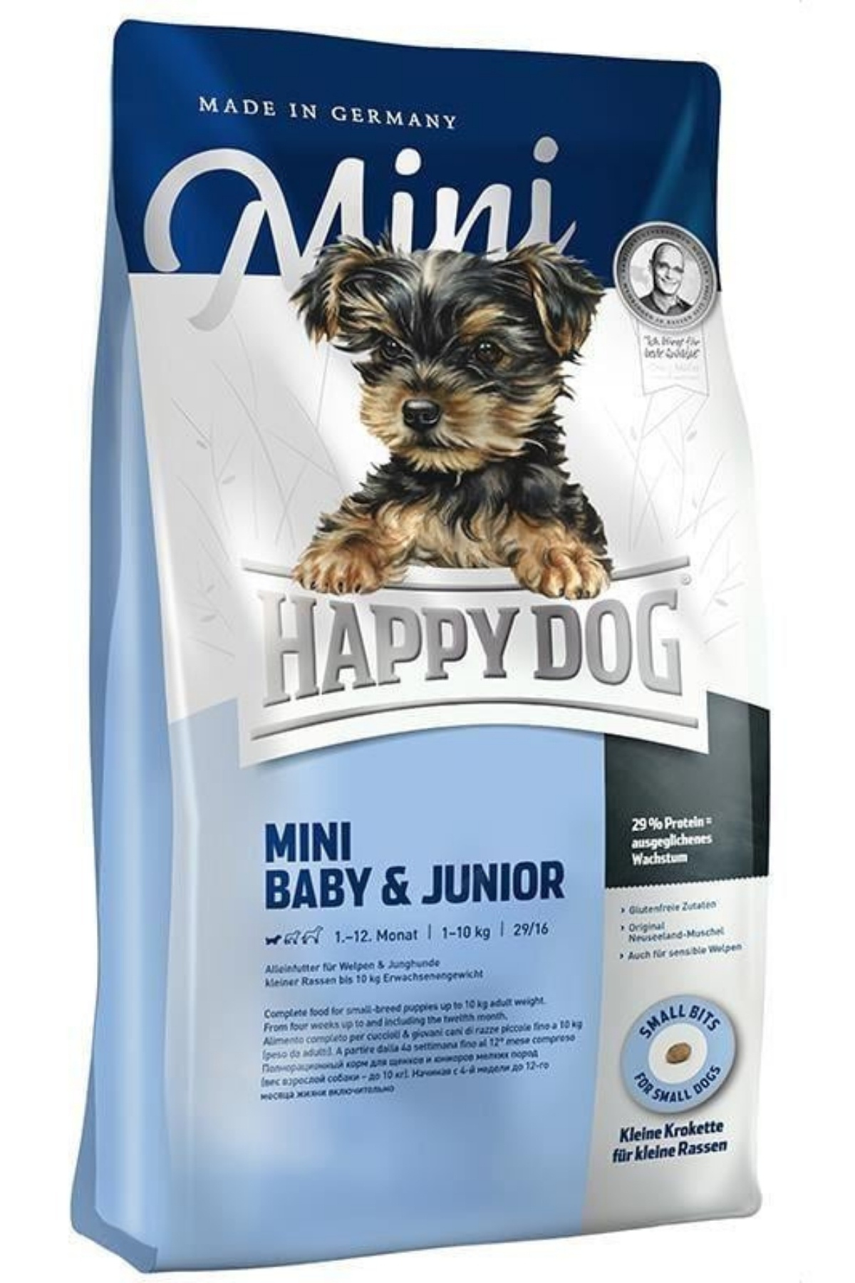 Happy Dog Mini Baby & Junior Tavuklu Küçük Irk Yavru Köpek Maması 8 Kg