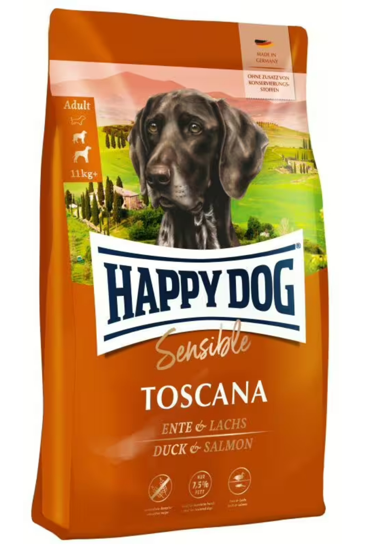 Happy Dog Toscana Ördek ve Somonlu Köpek Maması 12,5 Kg