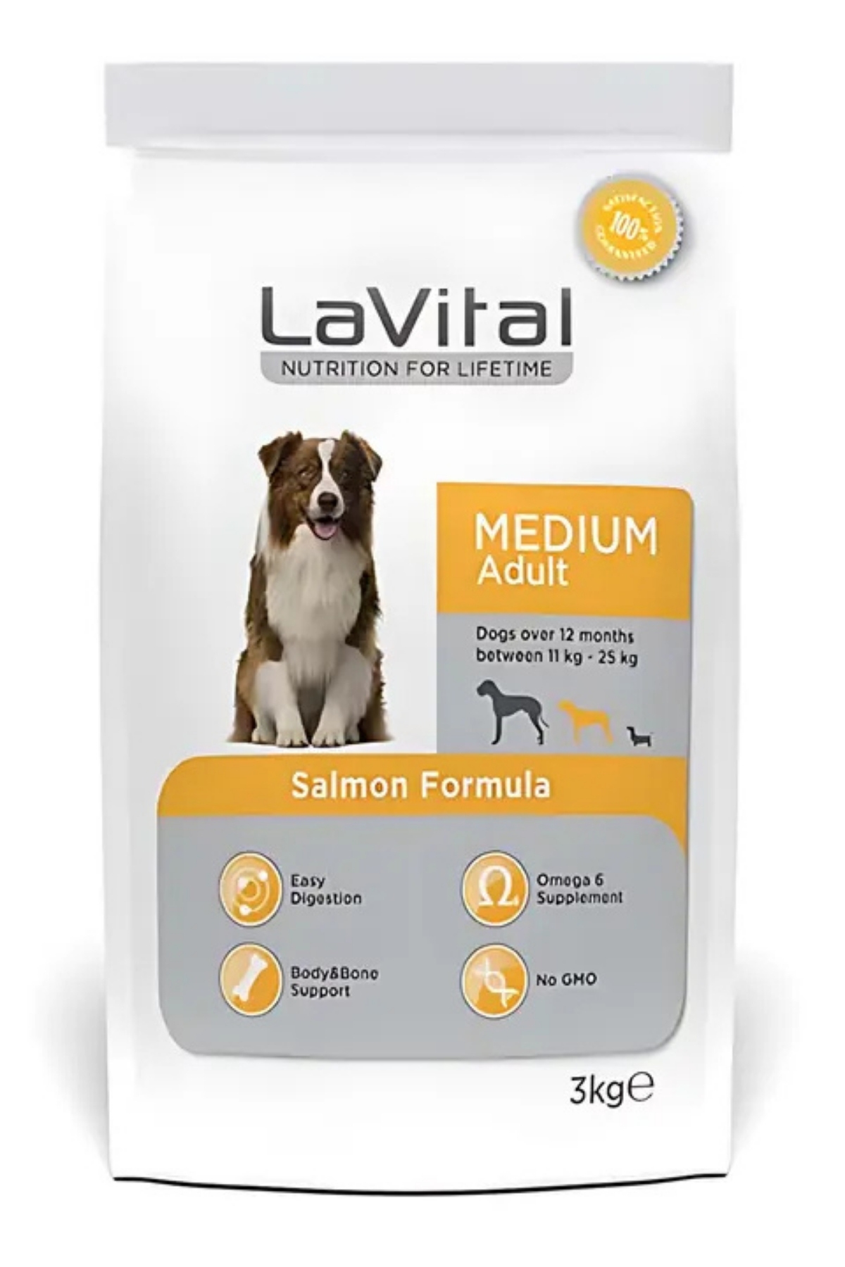 LaVital Somonlu Orta Irk Yetişkin Köpek Maması 3 Kg