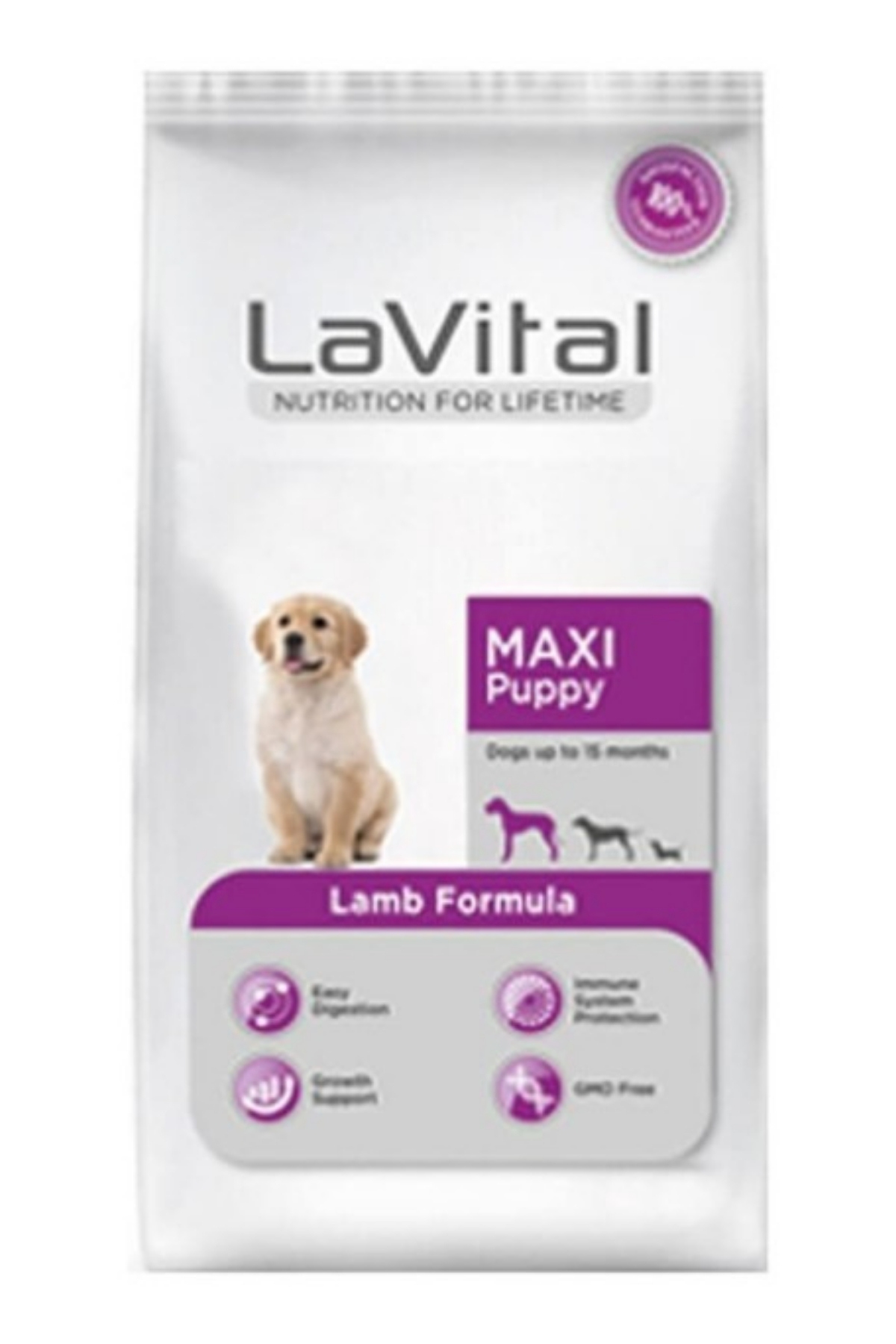 LaVital Maxi Puppy Büyük Irk Kuzulu Yavru Köpek Maması 15 Kg