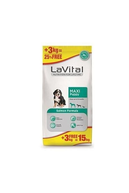 Lavital Maxi Puppy Somonlu Yavru Köpek Maması 15kg.