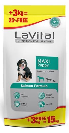 Lavital Somonlu Büyük Irk Yavru Köpek Maması 15kg