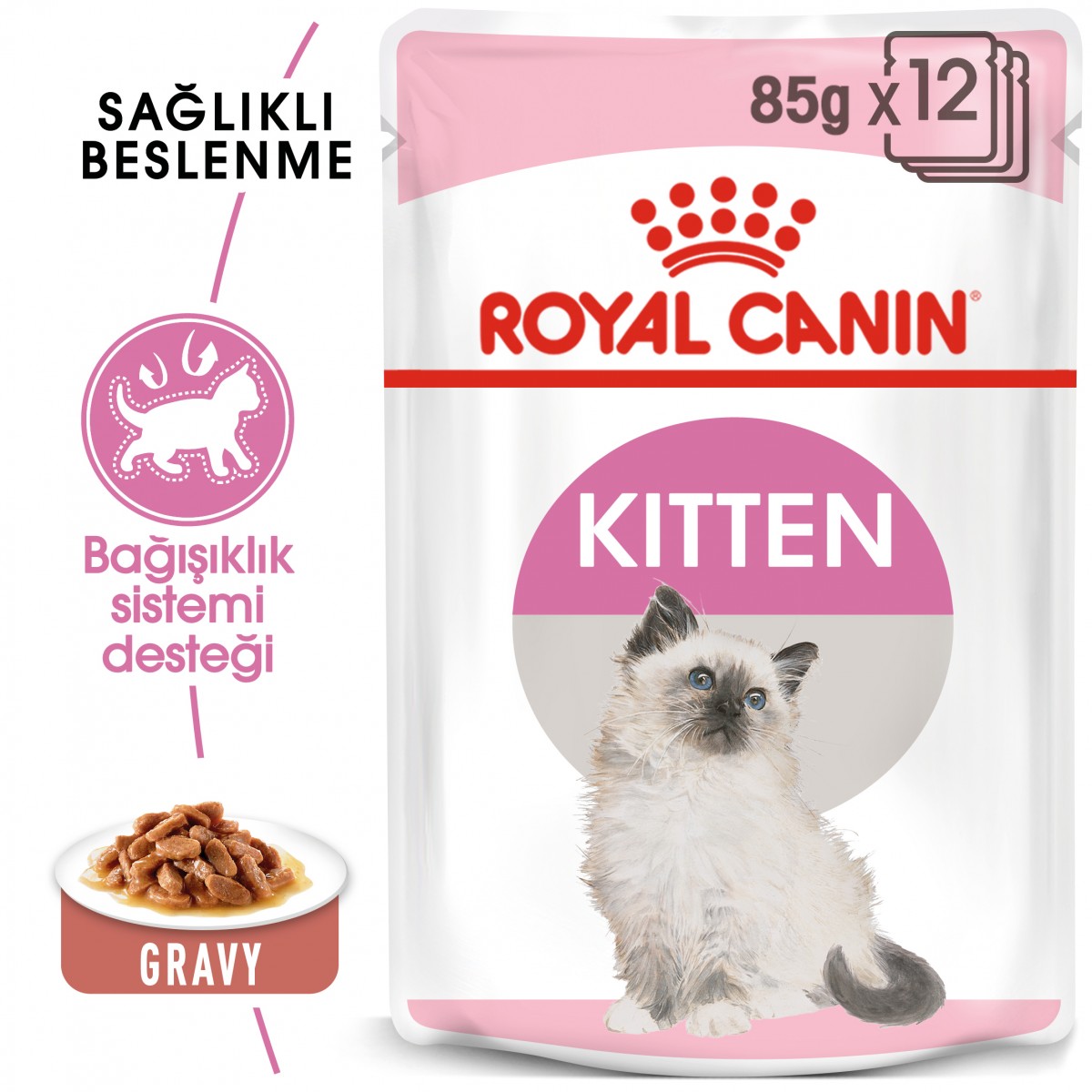 Royal Canin Pouch Gravy Kitten Instinctive Yaş Yavru Kedi Maması 85 Gr