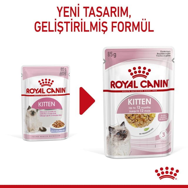 Royal Canin Kitten Jelly Pouch Yavru Kedi Konserve Yaş Maması 85 Gr