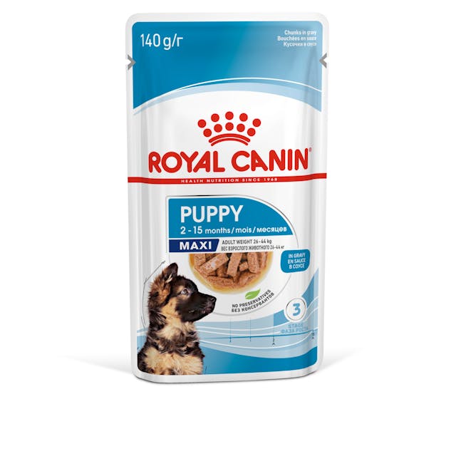 Royal Canin Maxi Puppy Büyük Irk Yavru Köpekler İçin Parça Etli Konserve Yaş Mama Pouch 140 Gr