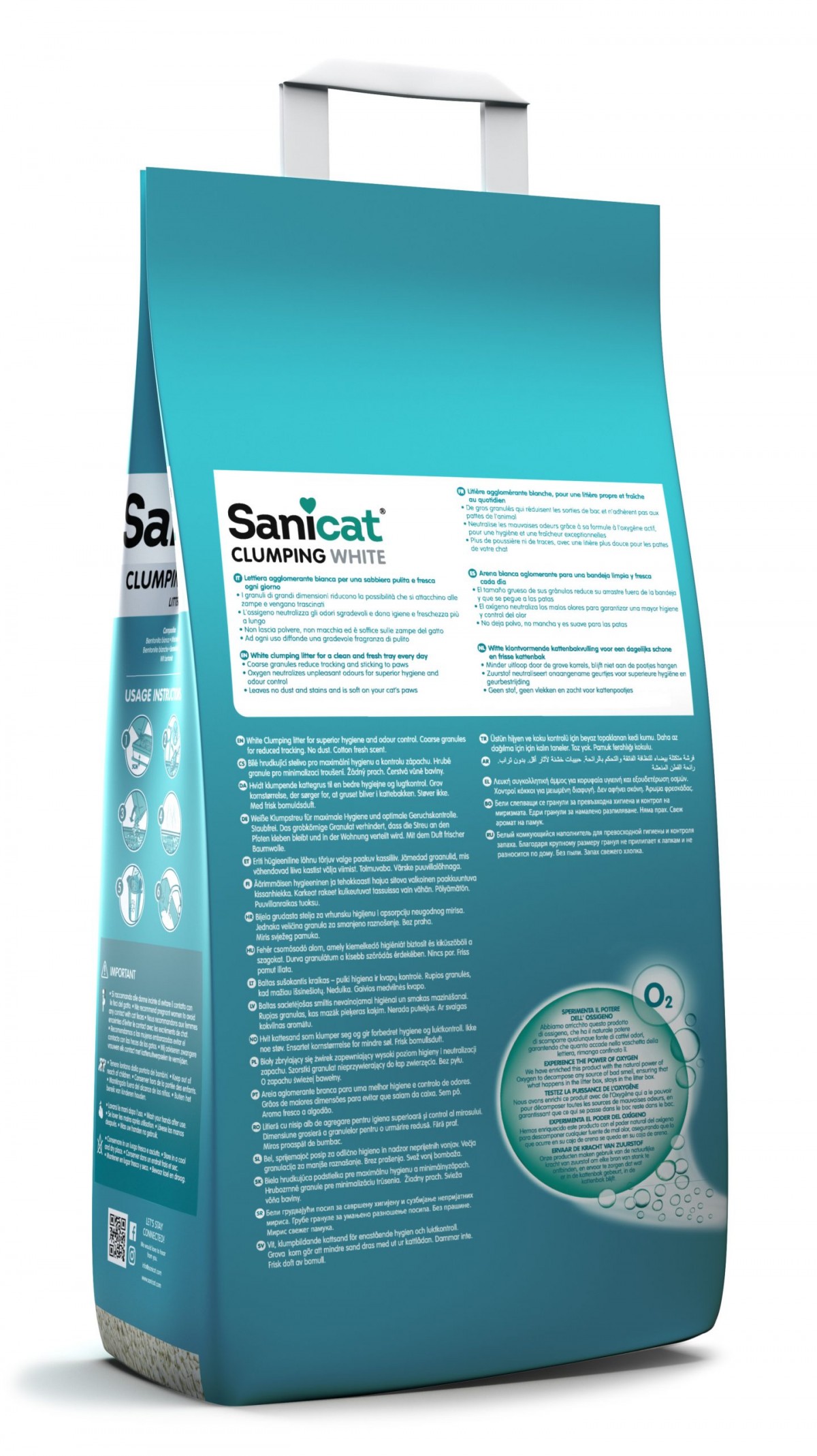 Sanicat Clumping White Kokusuz Kedi Kumu 20 L Sanicat Clumping White Kokusuz Kedi Kumu 20 L