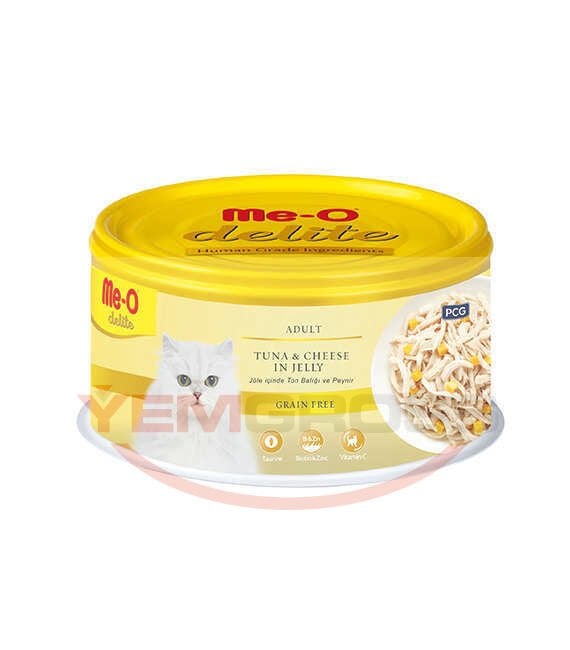 TR5CCN1580 Me-O Delite Ton Balığı & Peynirli Kedi Konserve Yaş Mama 80gr (24 adet)
