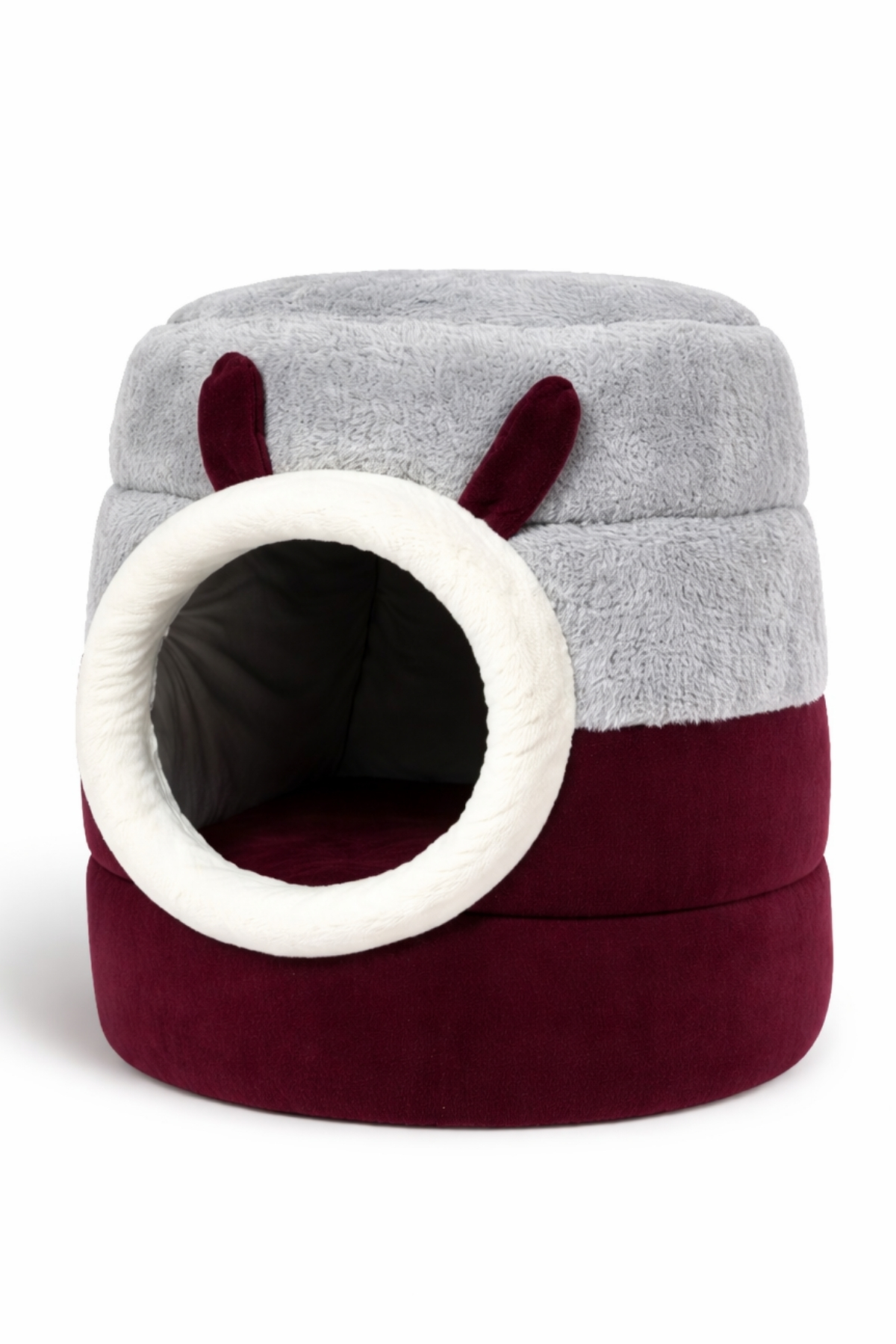 Trompet's Bordo Gri Yıkanabilir Kutu Kedi Yatağı 40x40 Cm Trompet's Bordo Gri Yıkanabilir Kutu Kedi Yatağı 40x40 Cm