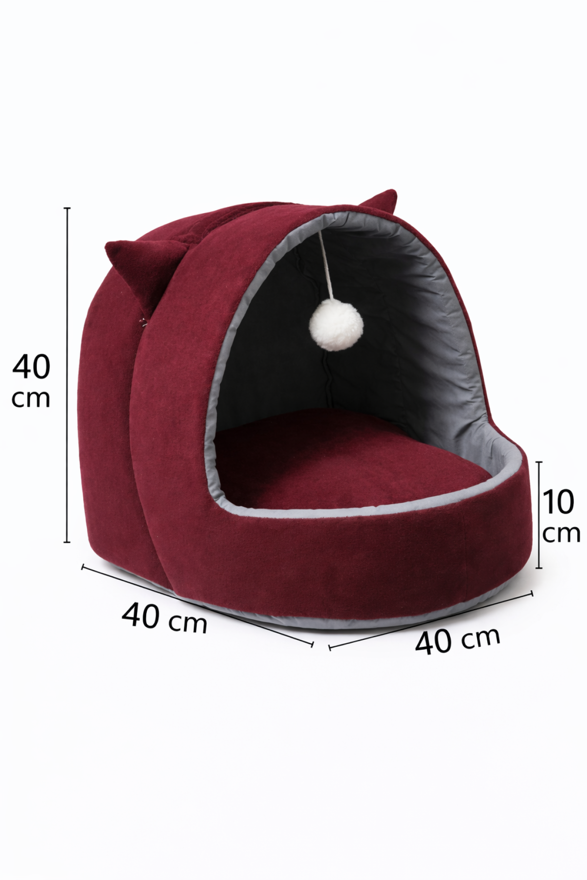 Trompet's Bordo Kulaklı Yıkanabilir Kedi ve Köpek Yatağı Trompet's Bordo Kulaklı Yıkanabilir Kedi ve Köpek Yatağı