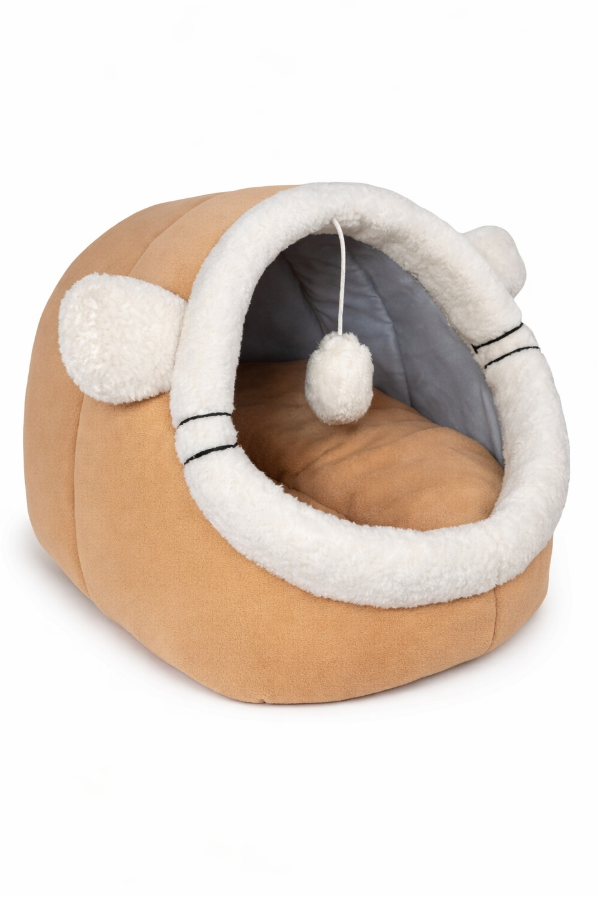 Trompet's Kahverengi Kulaklı Alaska Mağara Kedi Yatağı