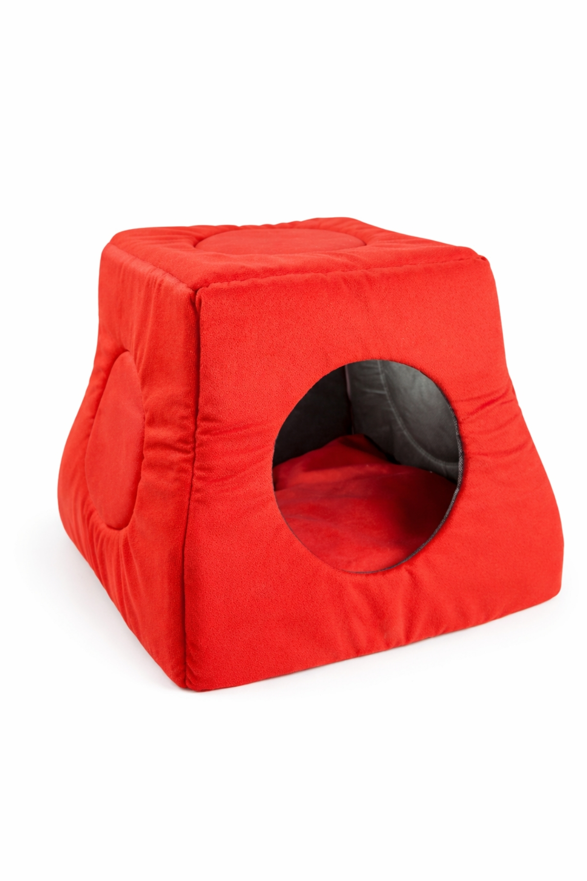 Trompet's Kırmızı Yıkanabilir 3 Fonksiyonlu Kedi Yatağı