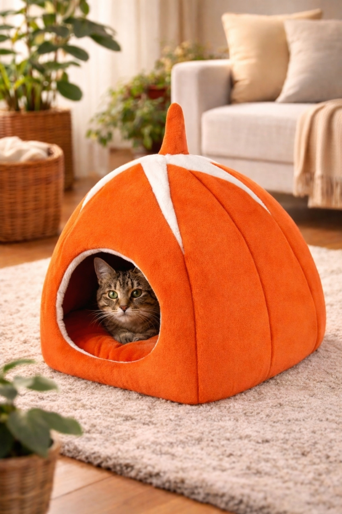 Trompet's Turuncu Piramit Kedi Yatağı Trompet's Turuncu Piramit Kedi Yatağı