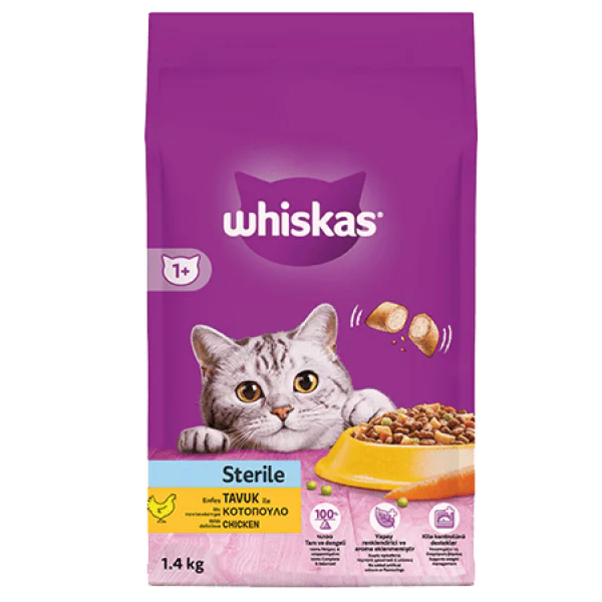 WHISKAS STERİLİSED TON BALIKLI KEDİ MAMASI - 1,4KG