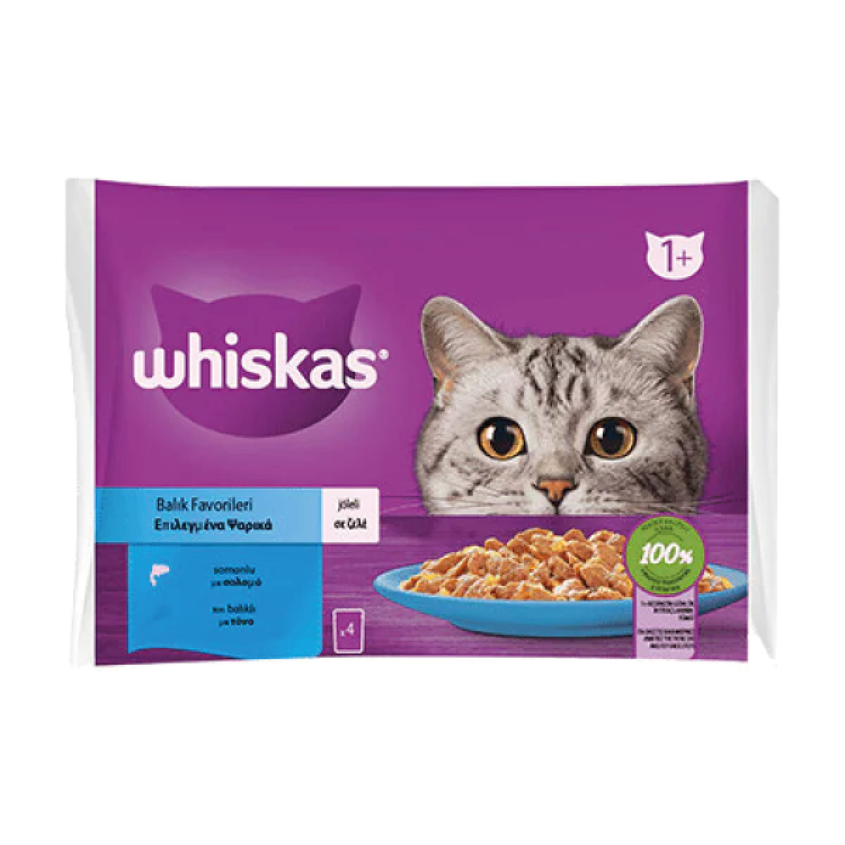 WHISKAS TON BALIKLI 4 'LÜ PAKET - 4x85 GR (KOLİ:13)