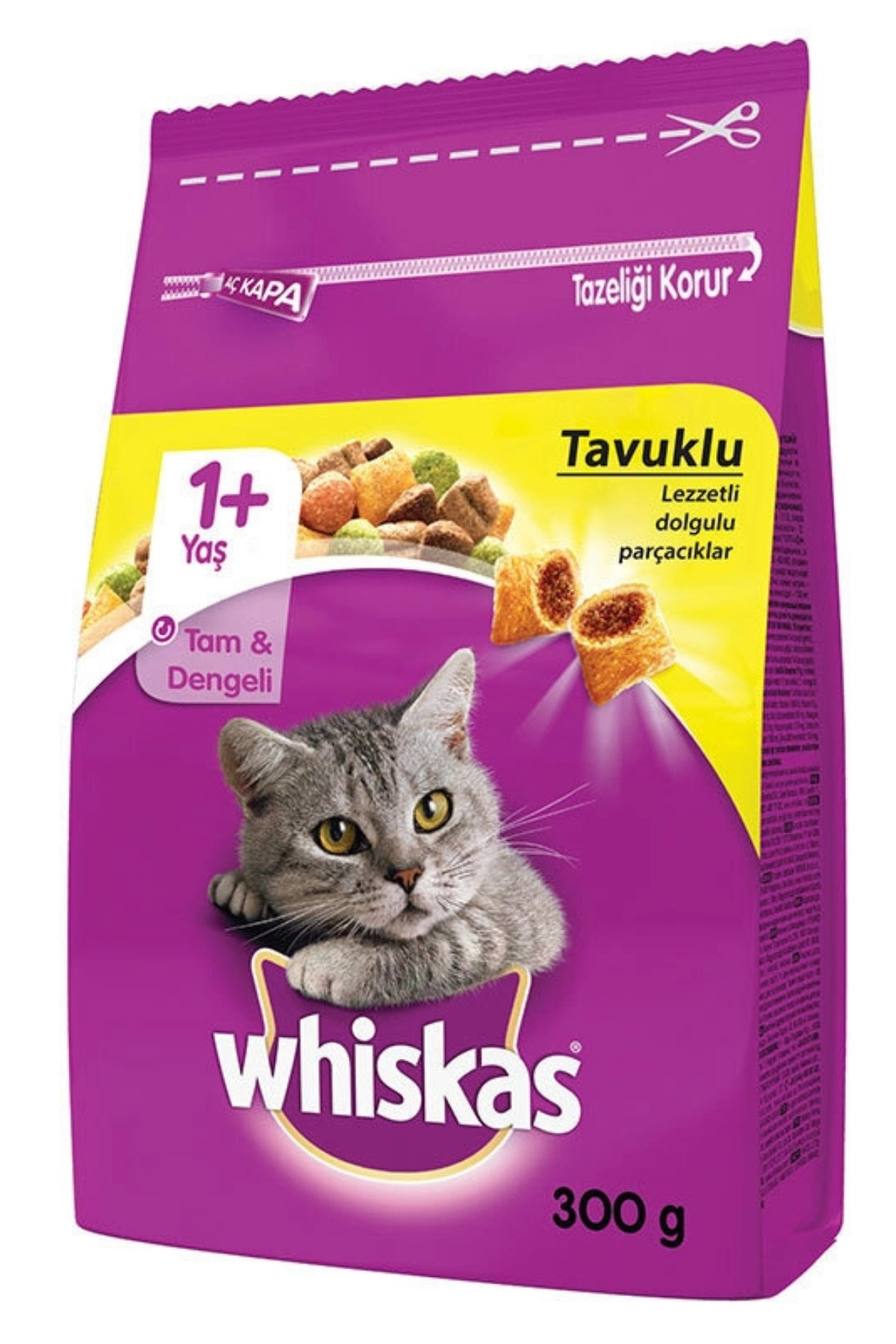 Whiskas Tavuk&Sebze Kedi Maması - 300Gr