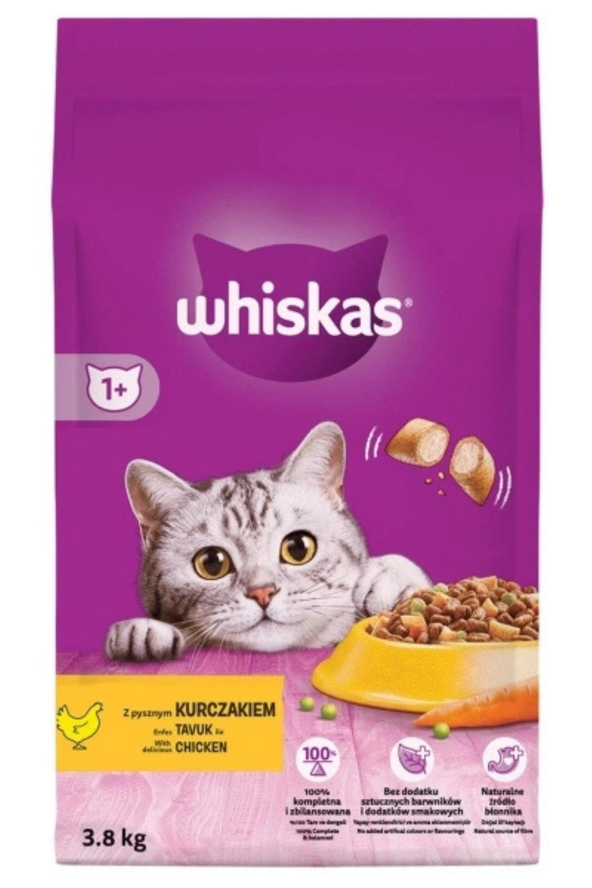 Whiskas Tavuklu ve Sebzeli Yetişkin Kedi Maması 3,8kg