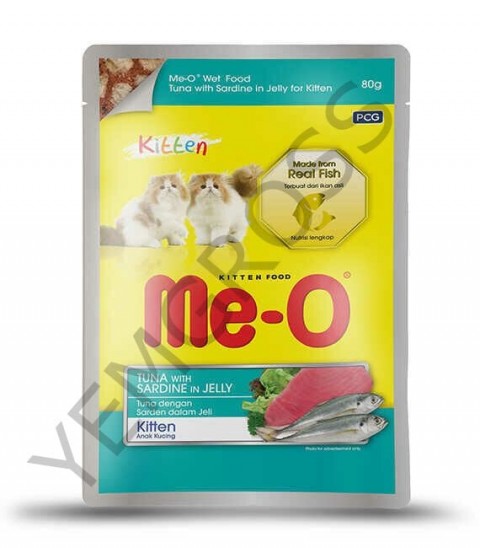 5CKP2N8580 Me-O Pouch Ton Balığı & Sardalya Yavru Kedi Yaş Mama 80 gr