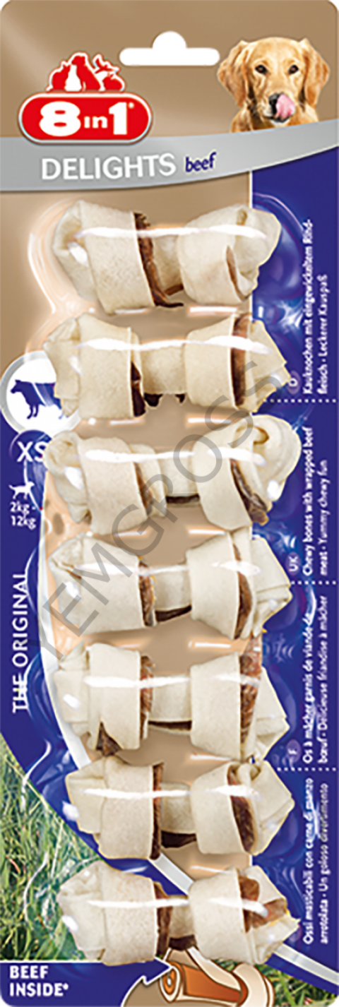 8IN1 BEEF DELIGHT BONES XS T661573