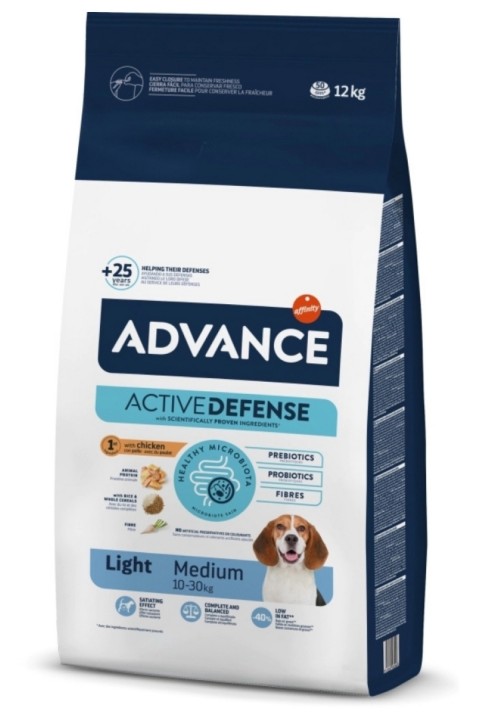 Advance Medium Light Tavuklu Orta Irk Yetişkin Diyet Köpek Maması 12 Kg