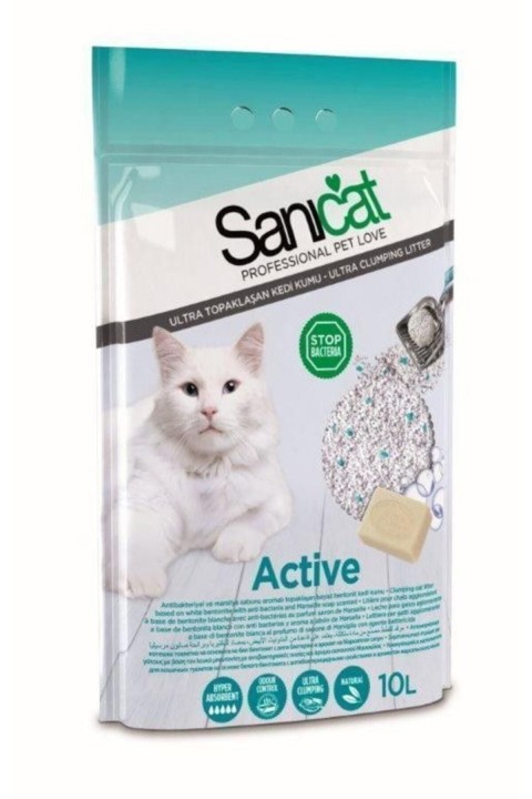 Sanicat Active Kalın Taneli Kedi Kumu - 10 Lt