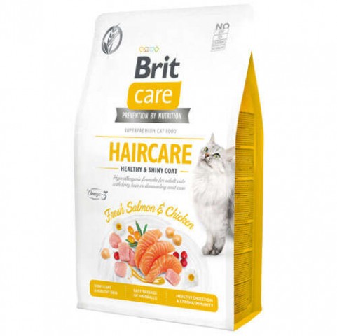 Brit Care Cat G-F Haircare Healthy Shiny Coat Fresh Salmon & Chicken 2 Kg