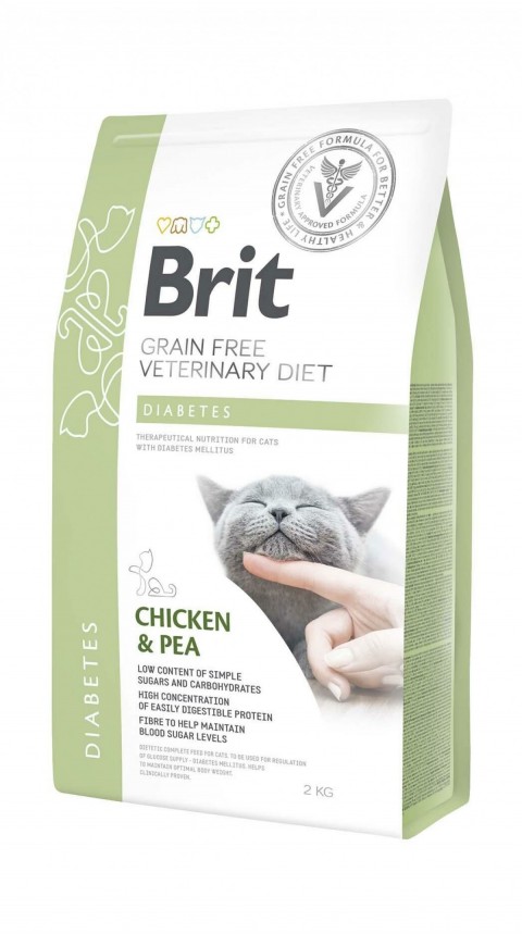 Brit Gf Veterinary Diets Cat Diabetes Chicken & Pea 2 Kg