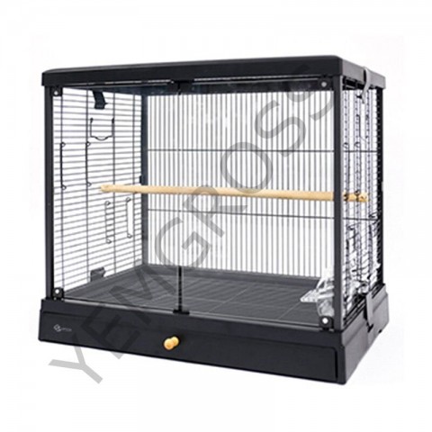 Dayang Üstten Açılır Cam Kafes 62*42*55cm Siyah