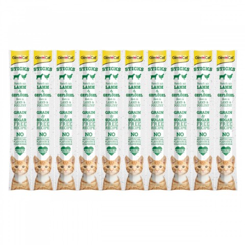 GimCat Sticks Kuzu etli Tavuklu Ödül Çubukları 50 gr - 10lu