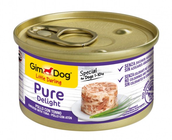 GimDog Konserve Köpek Maması - Tavuklu Tuna Balıklı 85gr