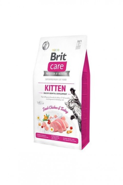 Brit Care Cat G-F Kitten Healthy Growth Fresh Chicken & Turkey 7 Kg