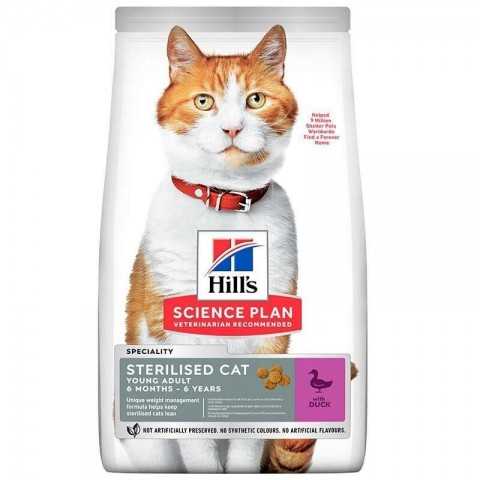 Hill's SP Ördekli Kısırlaştırılmış Yetişkin Kedi Maması 3KG