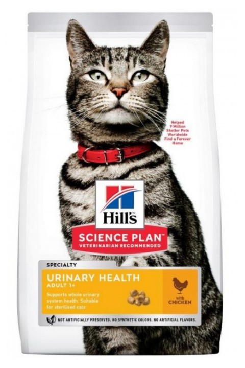 Hill's SP Üriner Sağlık Tavuklu +1 Yetişkin Kedi Maması 1.5KG
