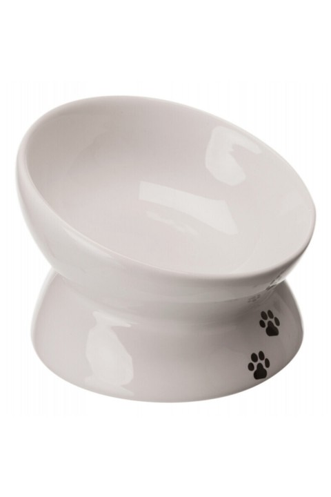 Trixie Kedi Mama ve Su Kabı Yükseltilmiş Ergonomik Seramik 0,15Lt 13cm Beyaz