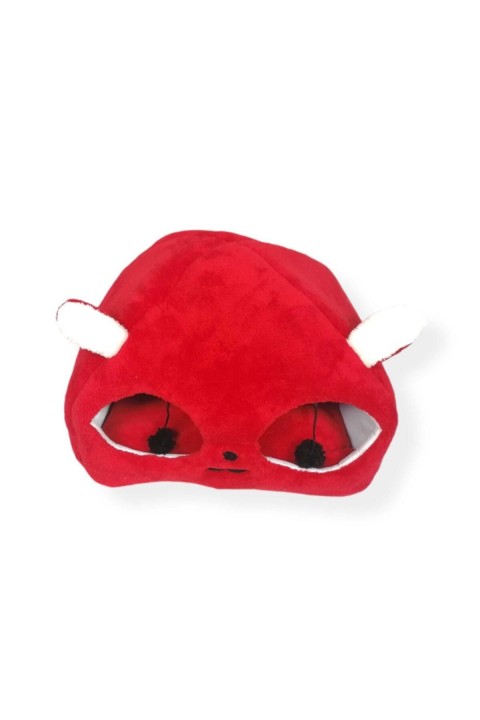 Kırmızı Kedi Kafalı Büyük Kedi Evi Yuvası Kedi Kafalı