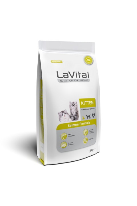 Kitten Somonlu Premium Yavru Kedi Maması 1.5 Kg 4'lü Paket