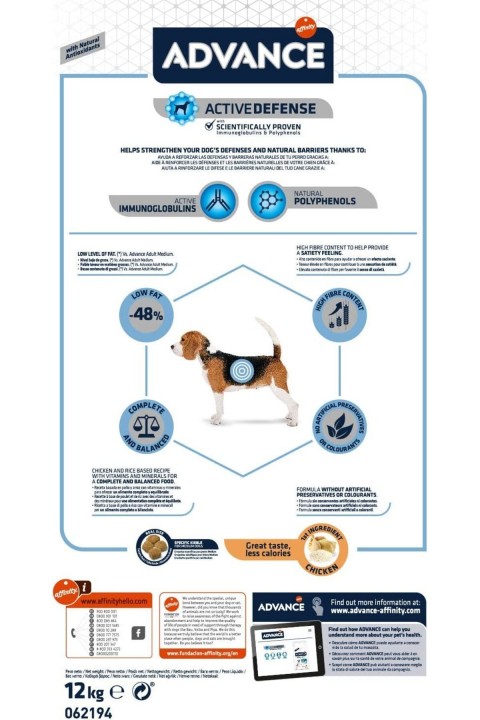 Advance Dog Medıum Lıght 12 Kg