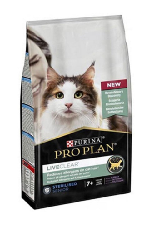 Pro Plan Liveclear +7 Sterilised Turkey Kedi Maması - 1,4 Kg