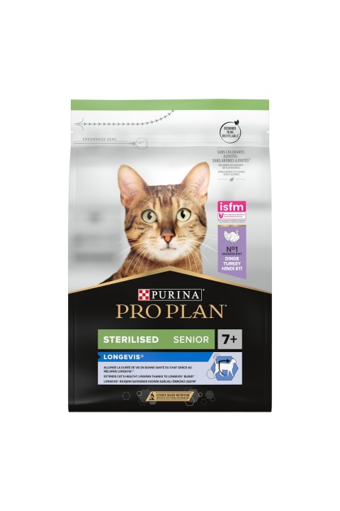 Pro Plan +7 Sterilised Hindili Ve Tavuklu Kedi Maması - 3 Kg