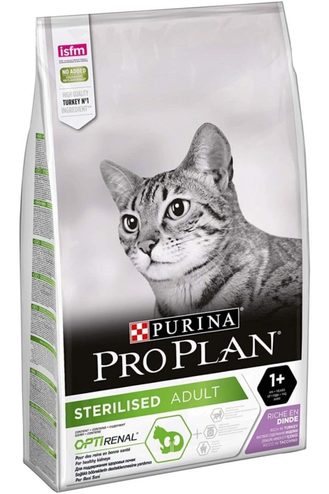 Purina Sterilised Hindili Tavuklu Kısırlaştırılmış Kuru Kedi Maması 10 Kg Ekonomik Paket