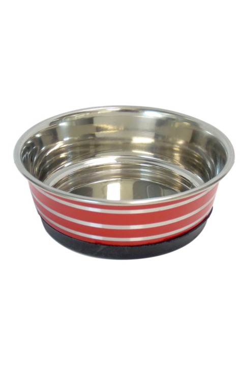 Tommy Renkli Kaydırmazlı Çelik Mama Kabı 13 Cm